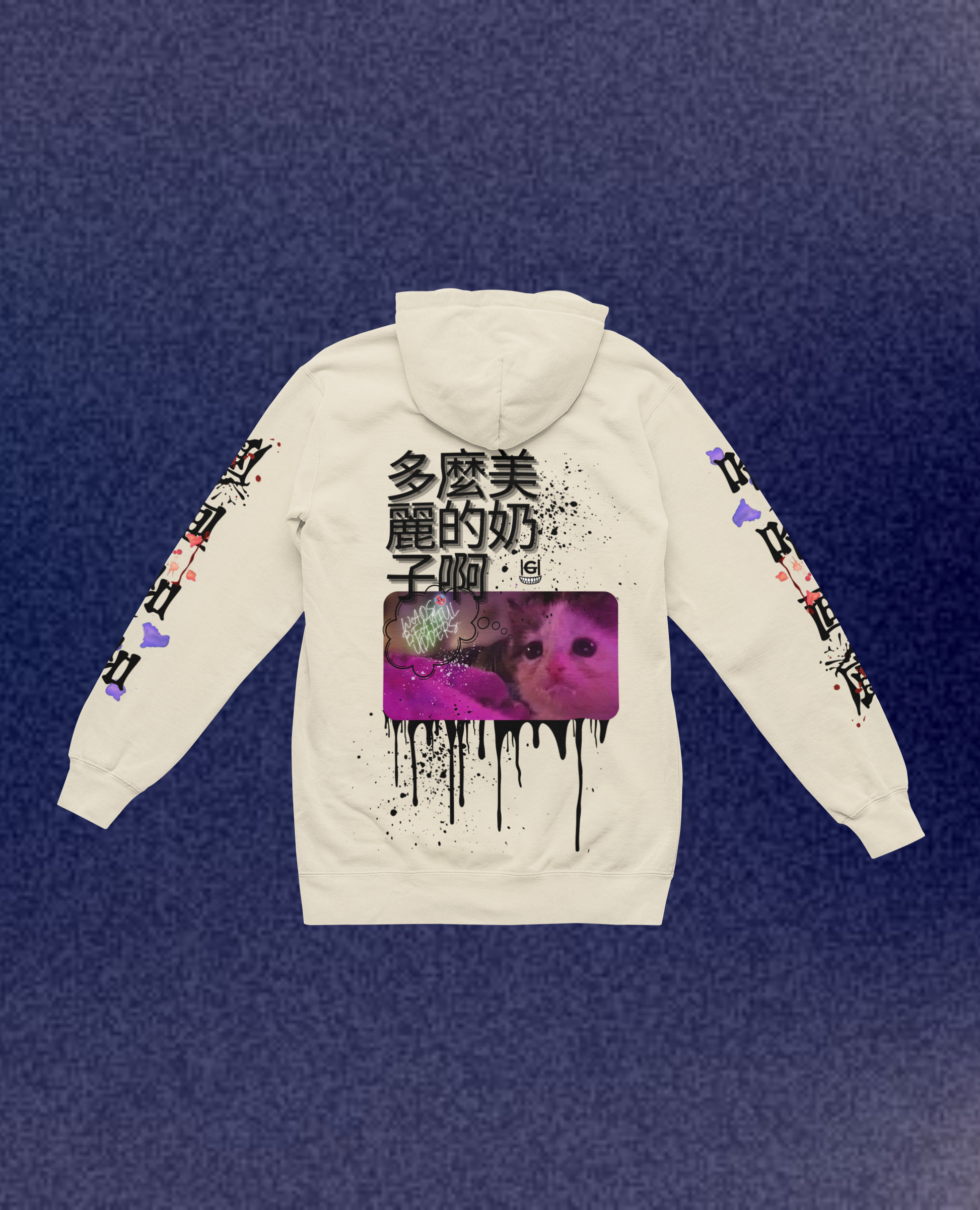 ZIPPER HOODIE-FELINE THOUGTH